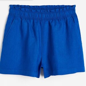 Linen Elastic Waist Shorts